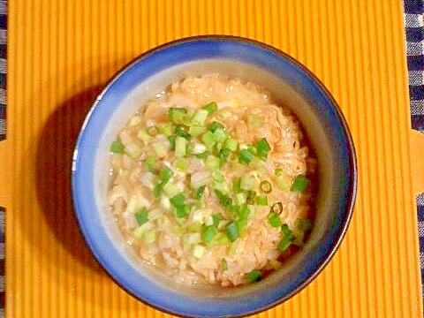 チキンラーメンの卵雑炊♪